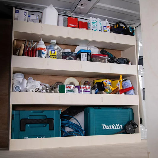 VW Caddy Cargo SWB (2020+) Van Racking Van Shelving Tool Storage, Driver side