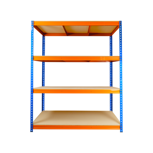 Industrial Warehouse Racking Garage Storage Workshop Shelves 180 x 150 x 45d cm Metal Shelving Units 1.2mm Thick Steel 350kg per Shelf