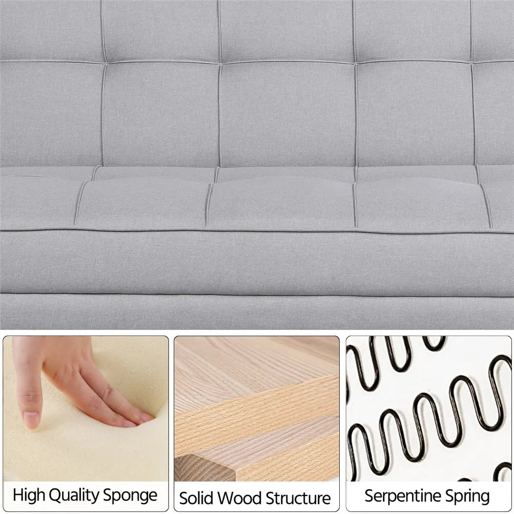 Fabric Sofa Bed 3 Seater Click Clack Living Room Recliner Couch Sofa Living Room