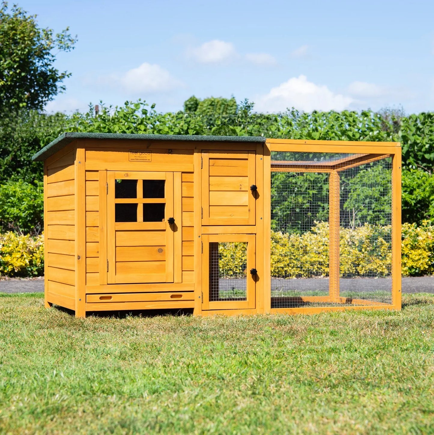 CHICKEN COOP & RUN HEN HOUSE POULTRY ARK HOME NEST BOX COUP COOPS RABBIT HUTCH +