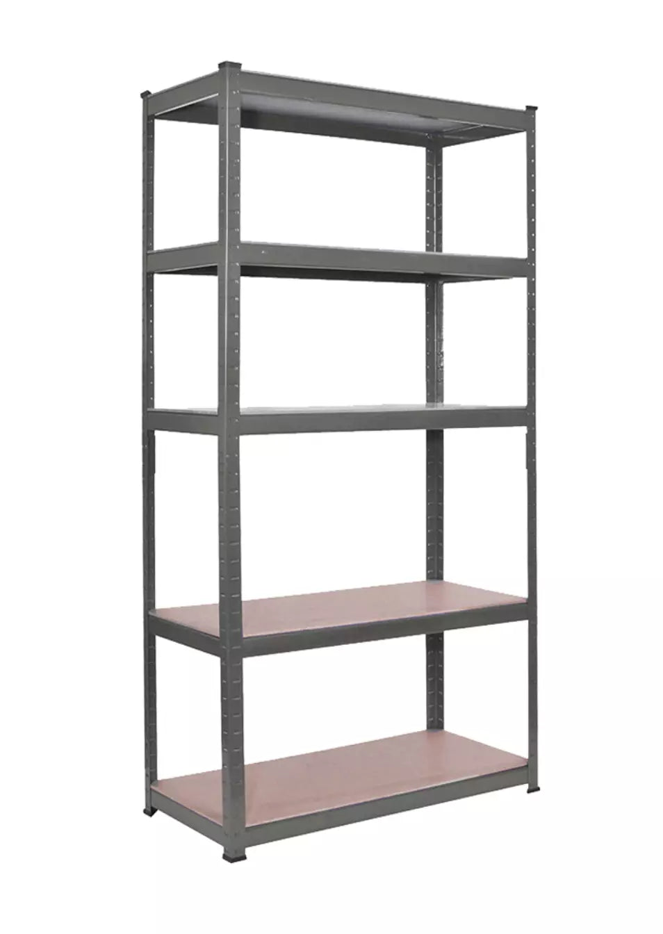 Grey 5 tier heavy duty metal shelving garage racking boltless storage shelf 2 sizes