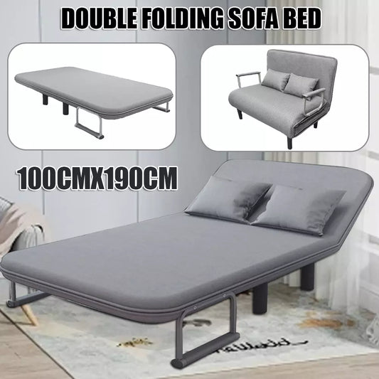 Double Fabric Sofa Bed Sleeper Couch Sofabed Settee Recliner Beds Folding