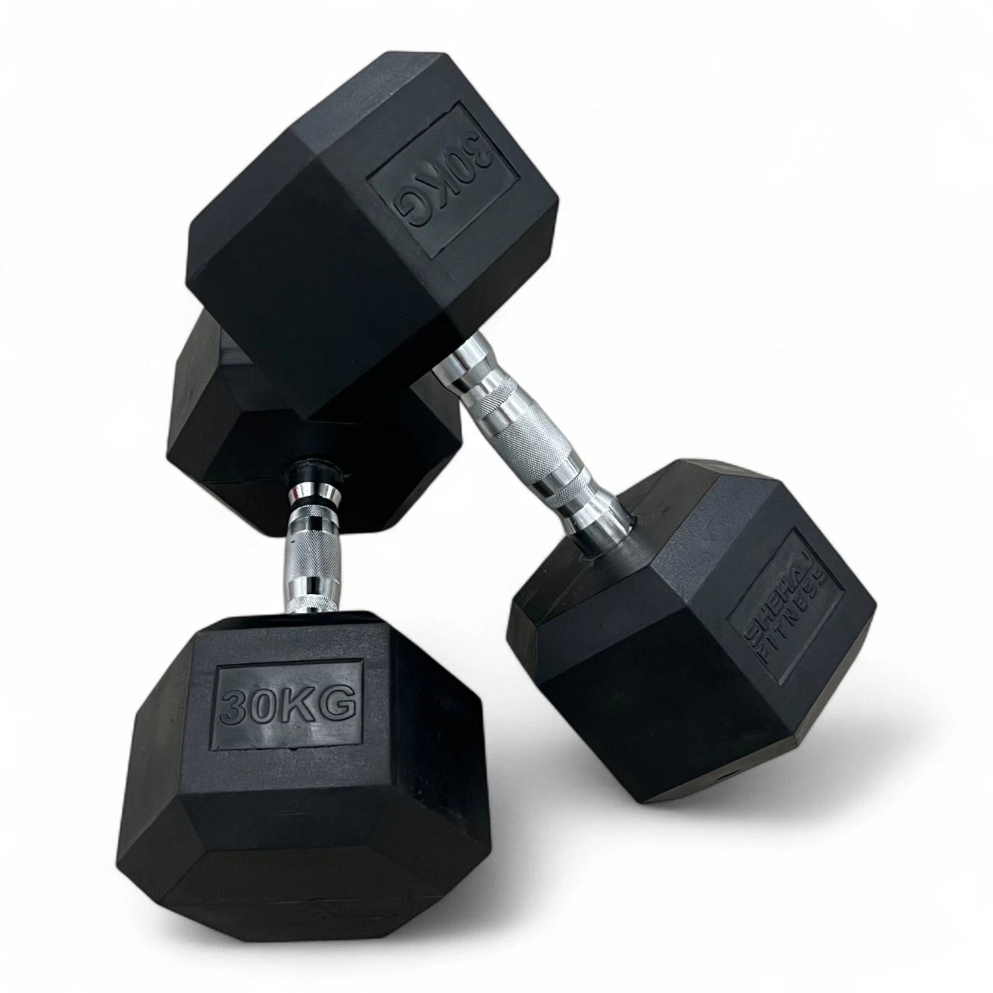 Hex Dumbbells Cast Iron Rubber Encased 2.5kg-30kg Home Gym Weights Set Pairs