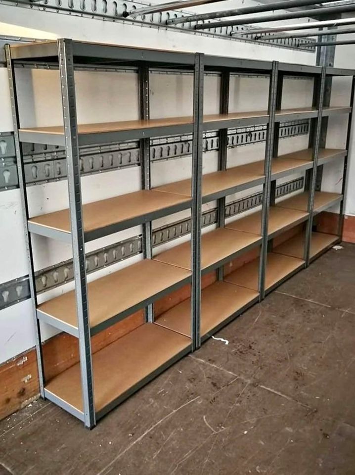 180 x 90 x 40cm (70.8 x 35.4 x 15.7 inches) Galvanised 5 Tier Racking Shelf Heavy Duty Garage Shelving Storage Shelves