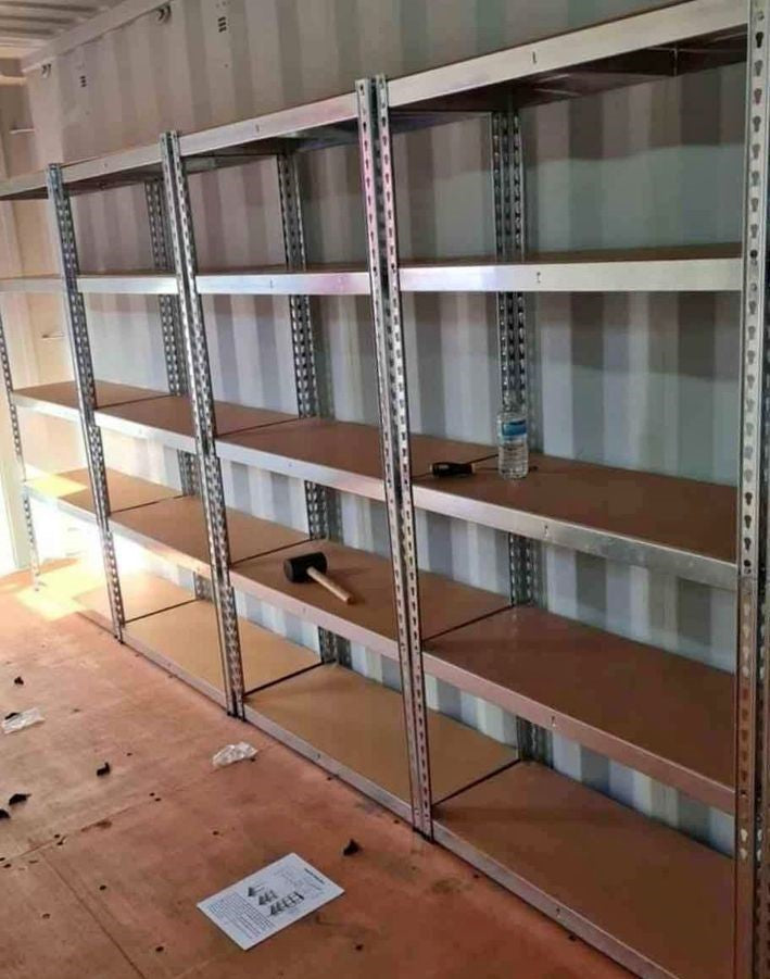 180 x 90 x 40cm (70.8 x 35.4 x 15.7 inches) Galvanised 5 Tier Racking Shelf Heavy Duty Garage Shelving Storage Shelves