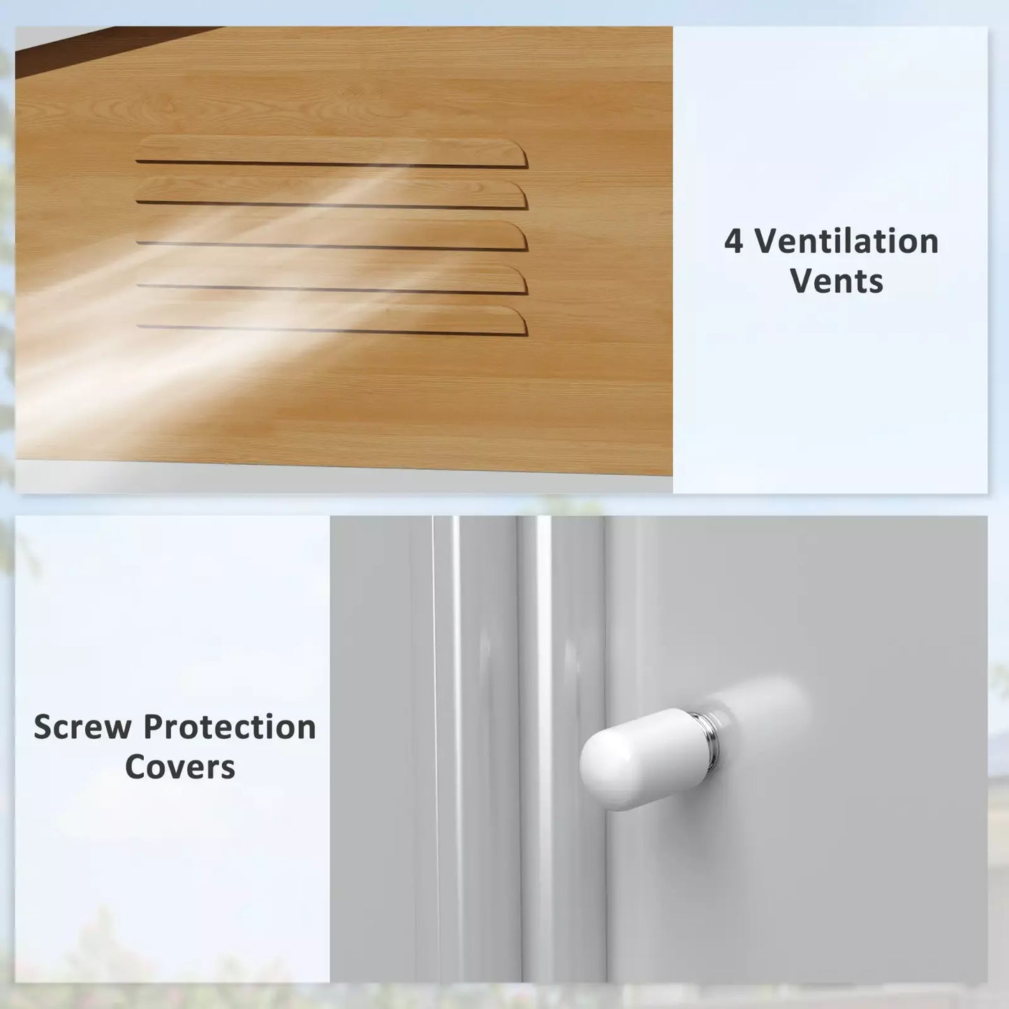 Large Metal Garden Shed 8 x 6ft Wood Effect Tool Storage Sliding Door Lockable