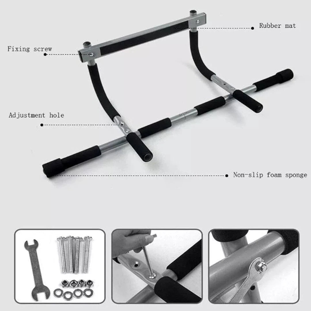 Doorway Pull Up Bar Chin Up Sit-Up Strength Body Workout Exercise Fitness Gym UK
