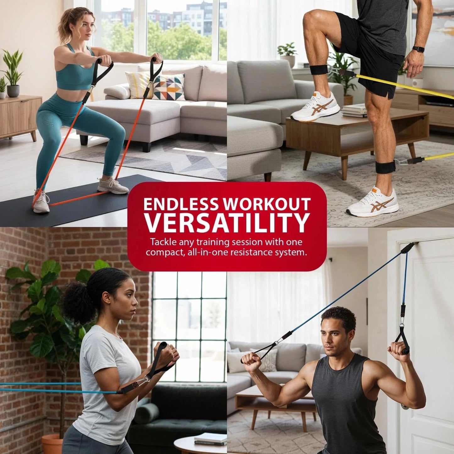 11PCS SET RESISTANCE BANDS WORKOUT EXERCISE CROSSFIT FITNESS YOGA TRAINING TUBES