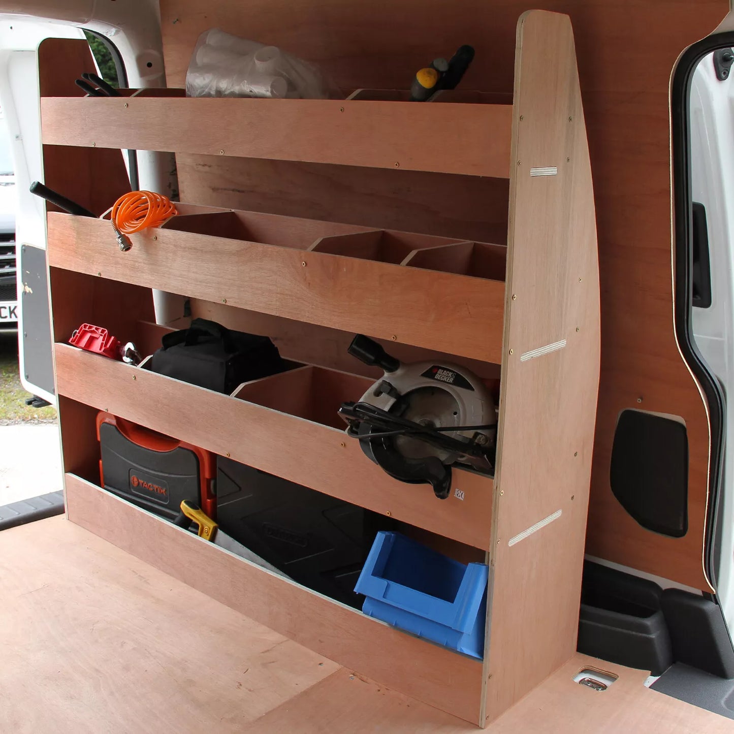Van Racking Storage Shelving System Ply Tool Rack Ply Unit / VW Caddy SWB Van