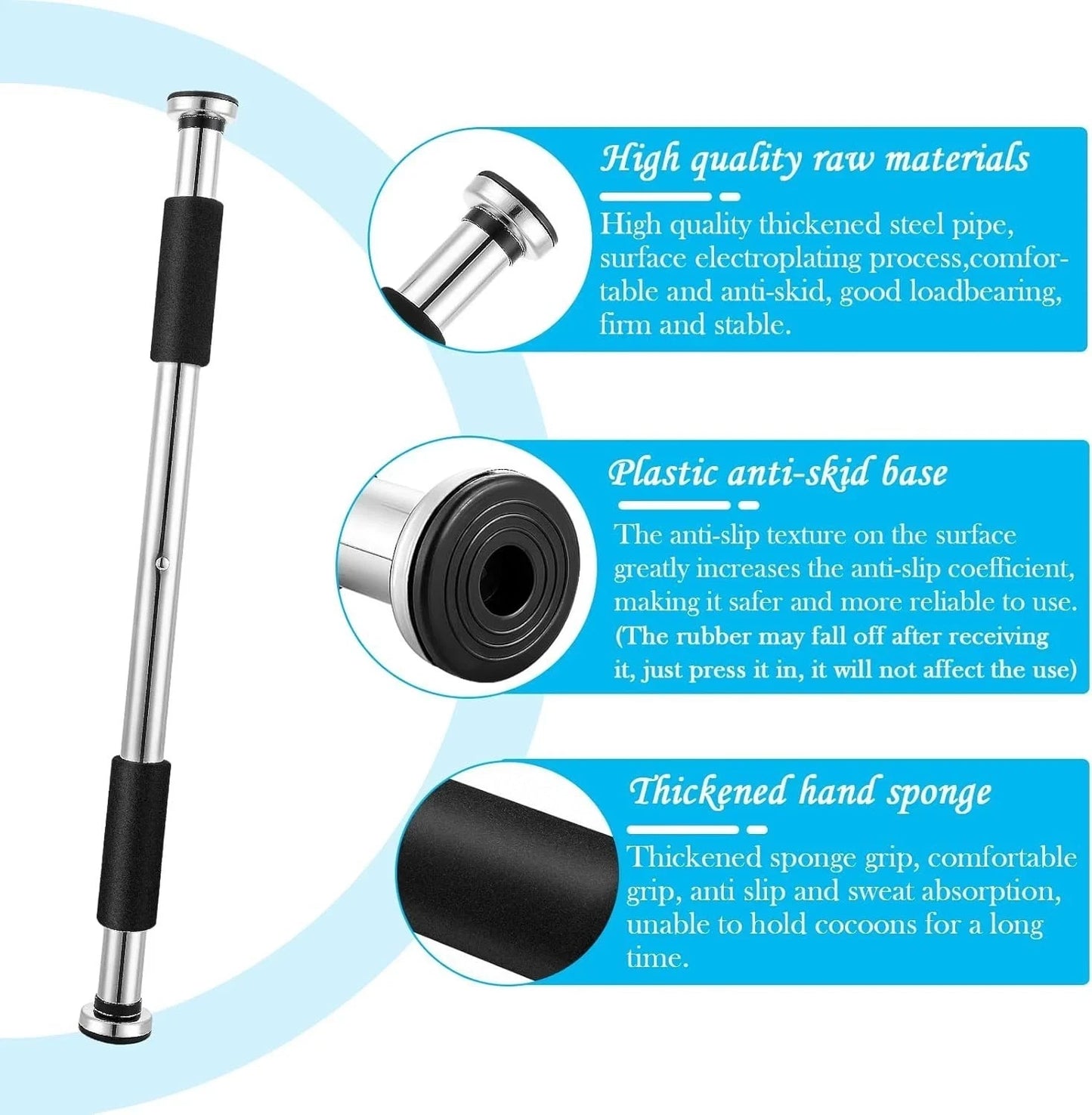 New Product! Doorway Pull Up Bar Chin Up Home Gym Upper Body Abs Fitness Strength Trainer UK
