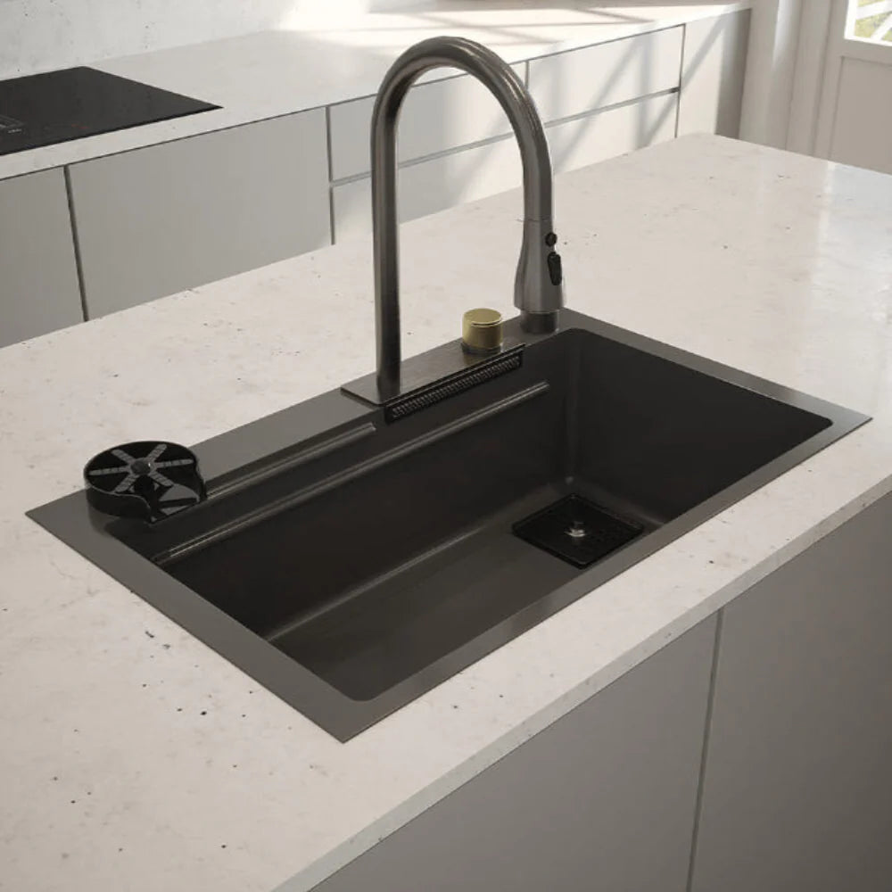 Luxury Gunmetal Sink & Tap set