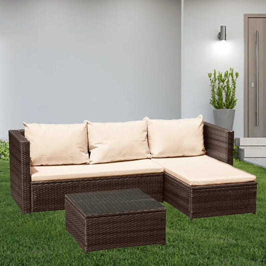 Rattan Garden Furniture Corner Sofa Set in Various Colours