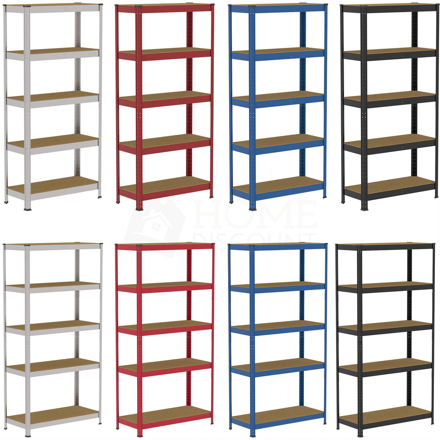 150 x 70 x 30cm All Coloured or Galvanised 5 Tier Racking Shelf Heavy Duty Garage Shelving Storage Shelves