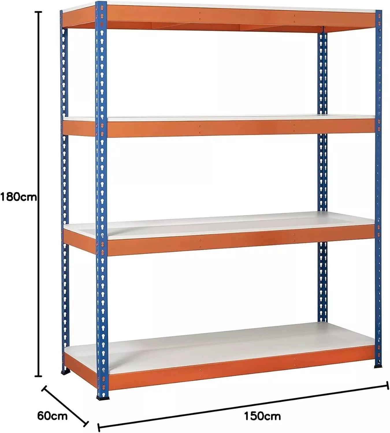 Industrial Heavy Duty Warehouse Racking Garage Shelving Storage Shelves Metal Shelf Unit 4 Tier