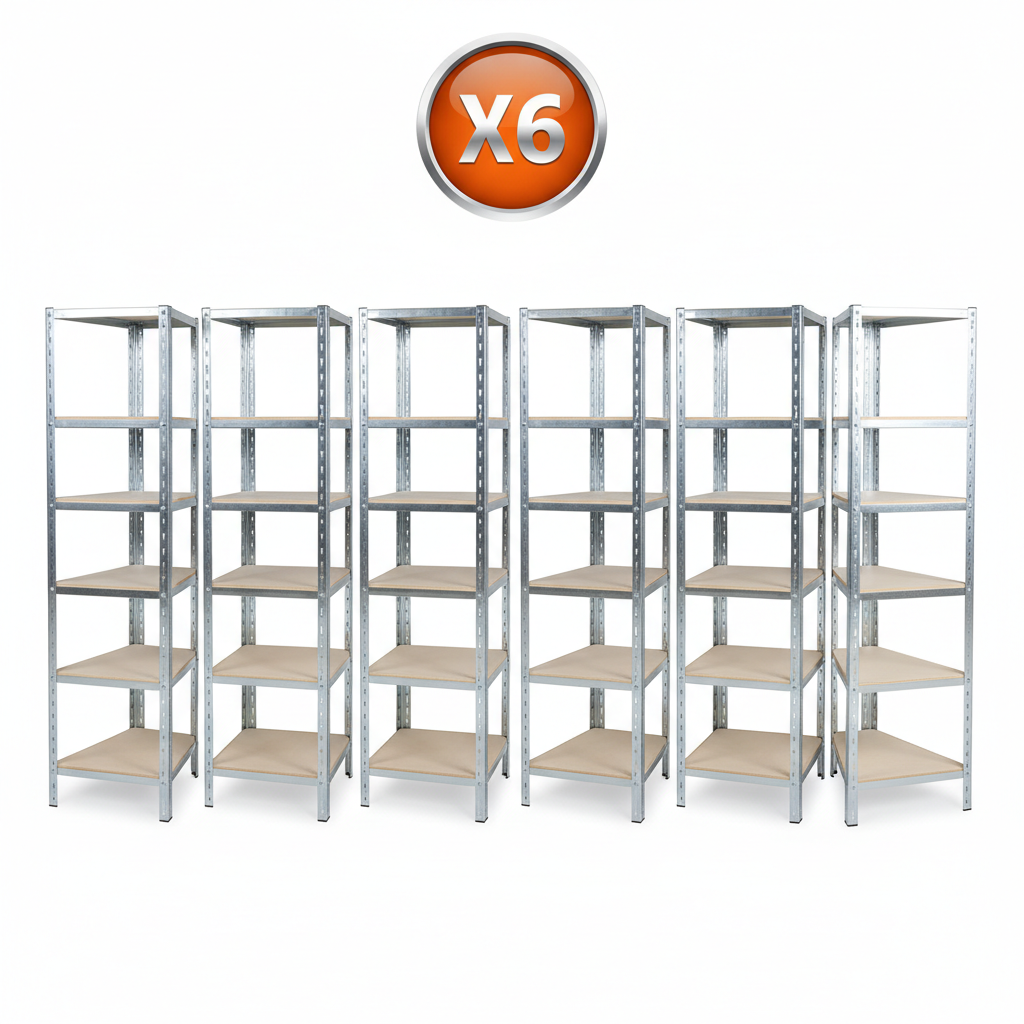 Orange X6 - Six Silver Racks