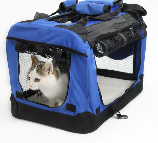 Fabric Dog Crate Cat Puppy Pet Carrier Travel Portable Kennel Cage House