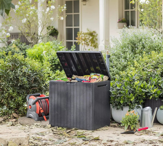 113L Outdoor 96% recycled Small Balcony Garden Furniture Storage Box
