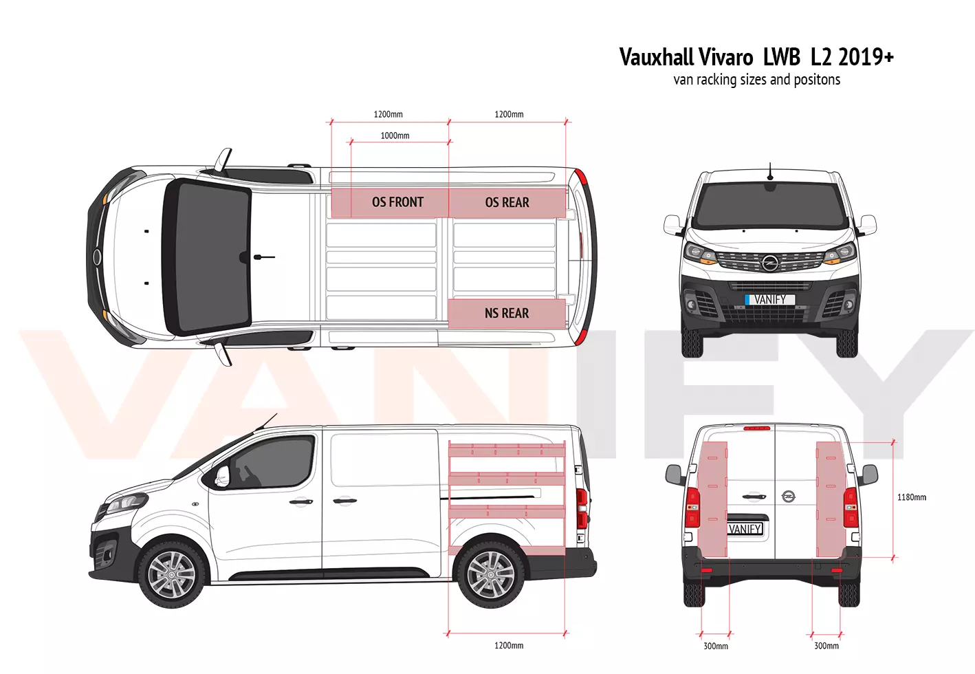Vauxhall Vivaro LWB 2019+ DOUBLE Van Racking Tool Storage Shelving Van Organiser