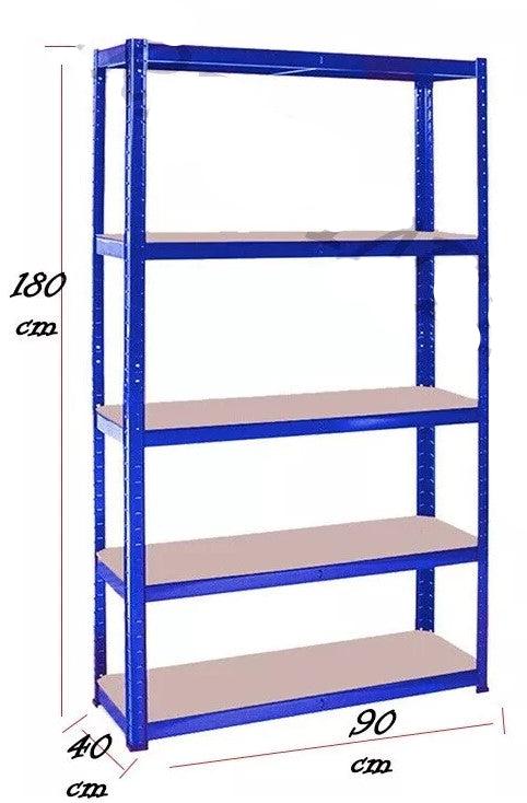 Blue 1800mm High All Galvanised 3 Bay Corner Shelving/Racking Unit Garage Storage Shelves