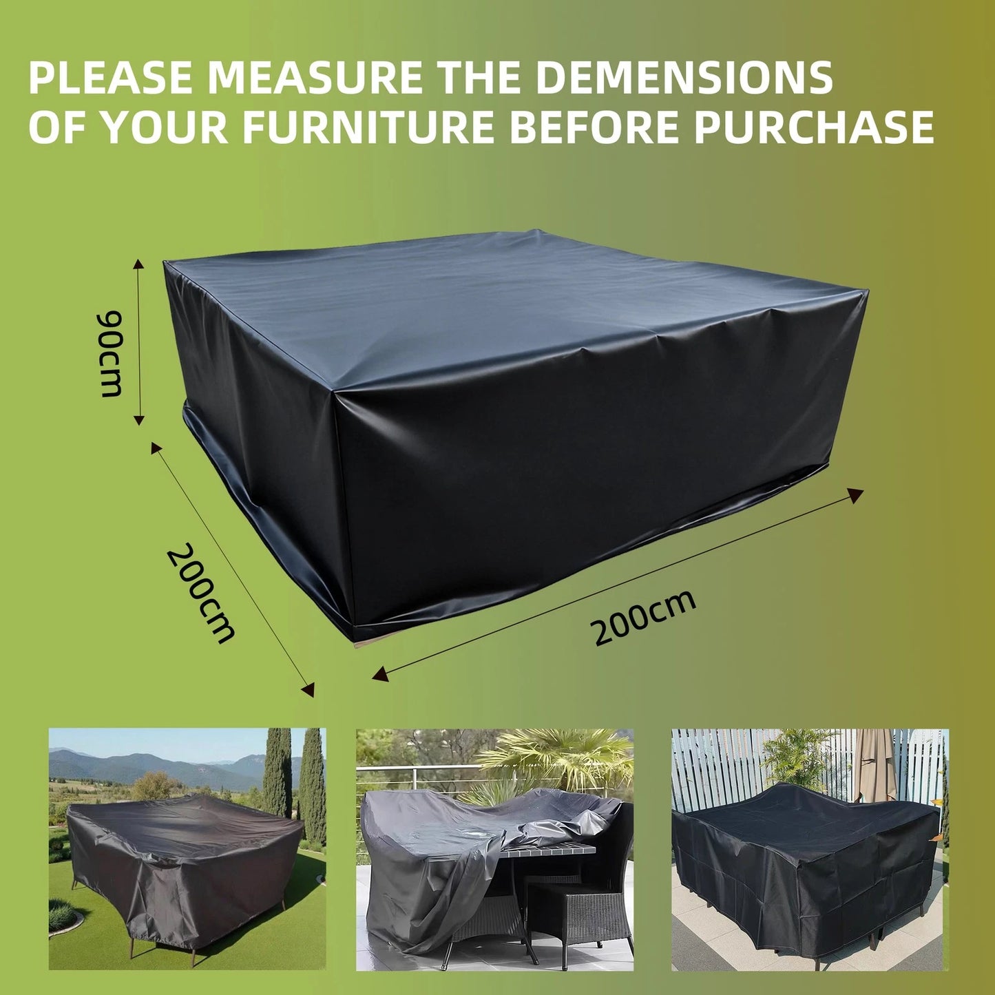 Garden Patio Furniture Cover Waterproof 420D Fabric Outdoor Sofa Furniture Cover