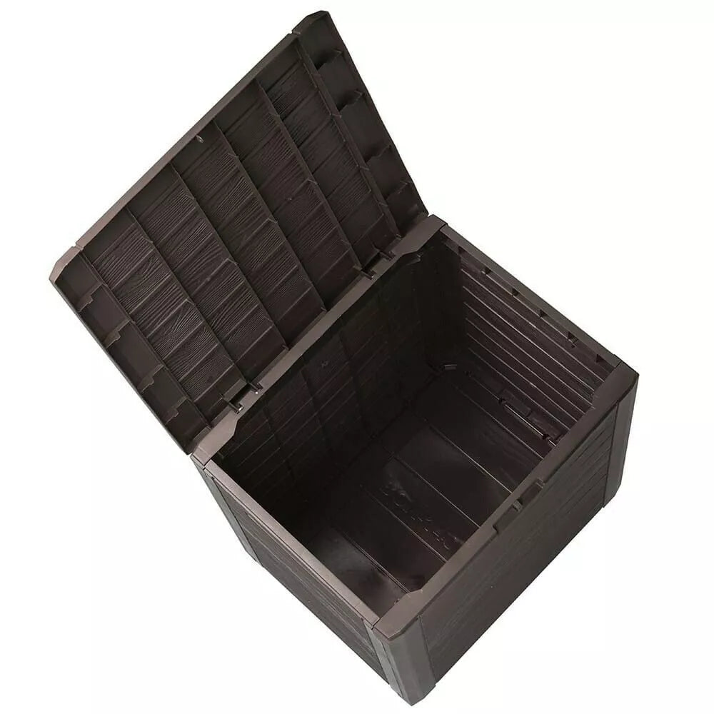 140 Litre Compact Plastic Outdoor Balcony Patio Garden Storage Box Waterproof