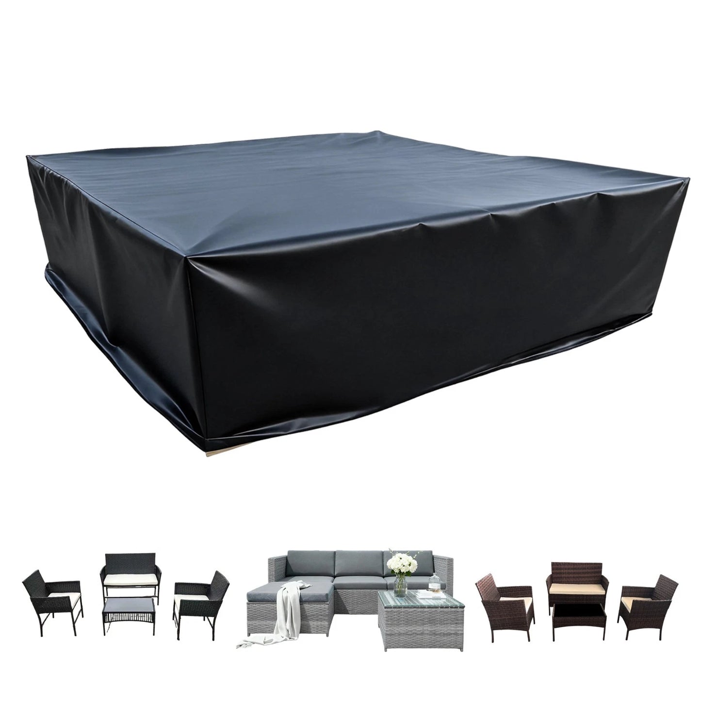 Garden Patio Furniture Cover Waterproof 420D Fabric Outdoor Sofa Furniture Cover