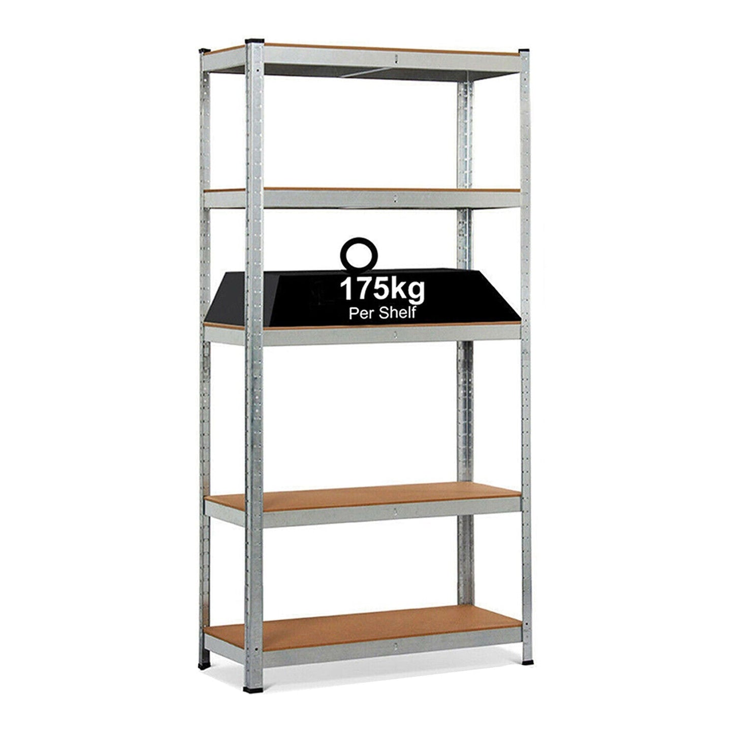 BULK BUY SAVINGS! 3 x UNITS of 180 x 90 x 40cm Galvanised 5 Tier Large Racking Shelf Heavy Duty Garage Shelving Storage Shelves