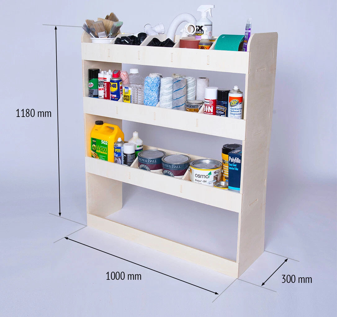 Vauxhall Vivaro SWB L1 2015-19 Van Racking Tool Storage Shelving OS Rear