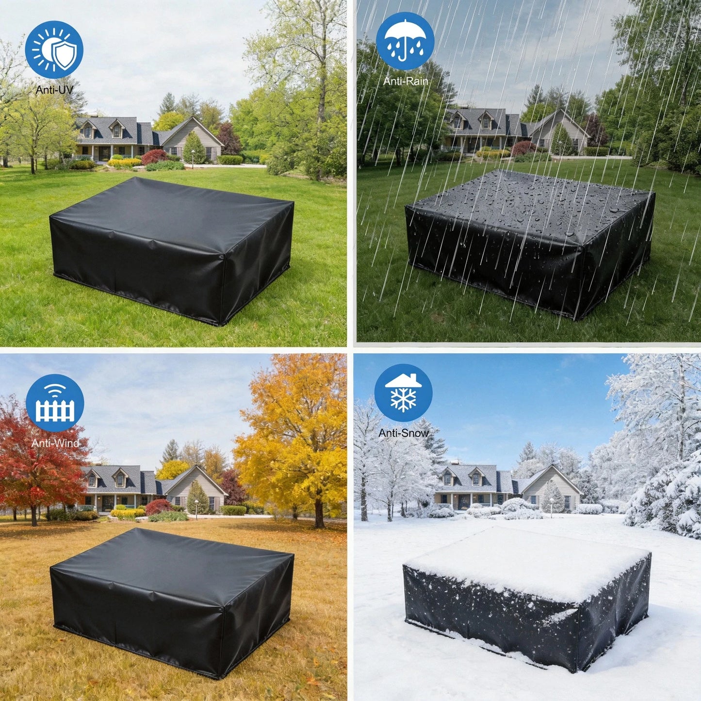 Garden Patio Furniture Cover Waterproof 420D Fabric Outdoor Sofa Furniture Cover