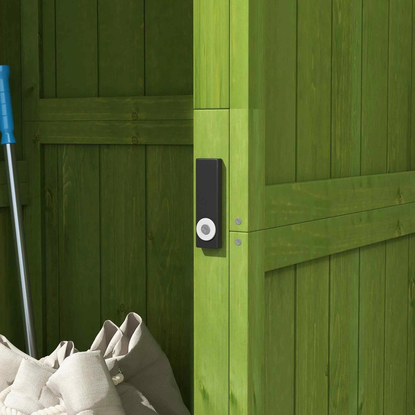 Wooden Garden Storage Shed Tool Storage Box, 77 x 54 x 179 cm, Green