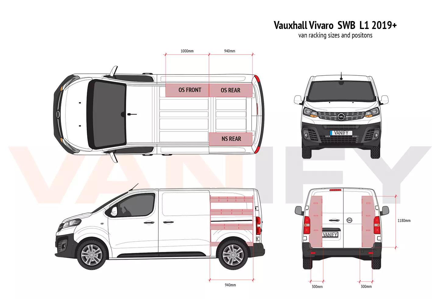 Vauxhall Vivaro SWB 2019+ DOUBLE Van Racking Tool Storage Shelving Van Organiser