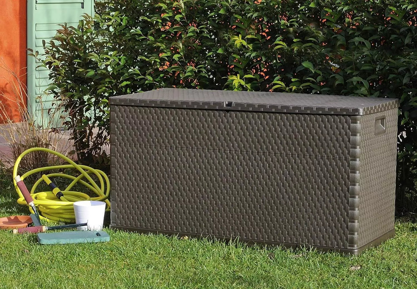 Garden Furniture Storage Box, Multibox, Rattan 420L Brown