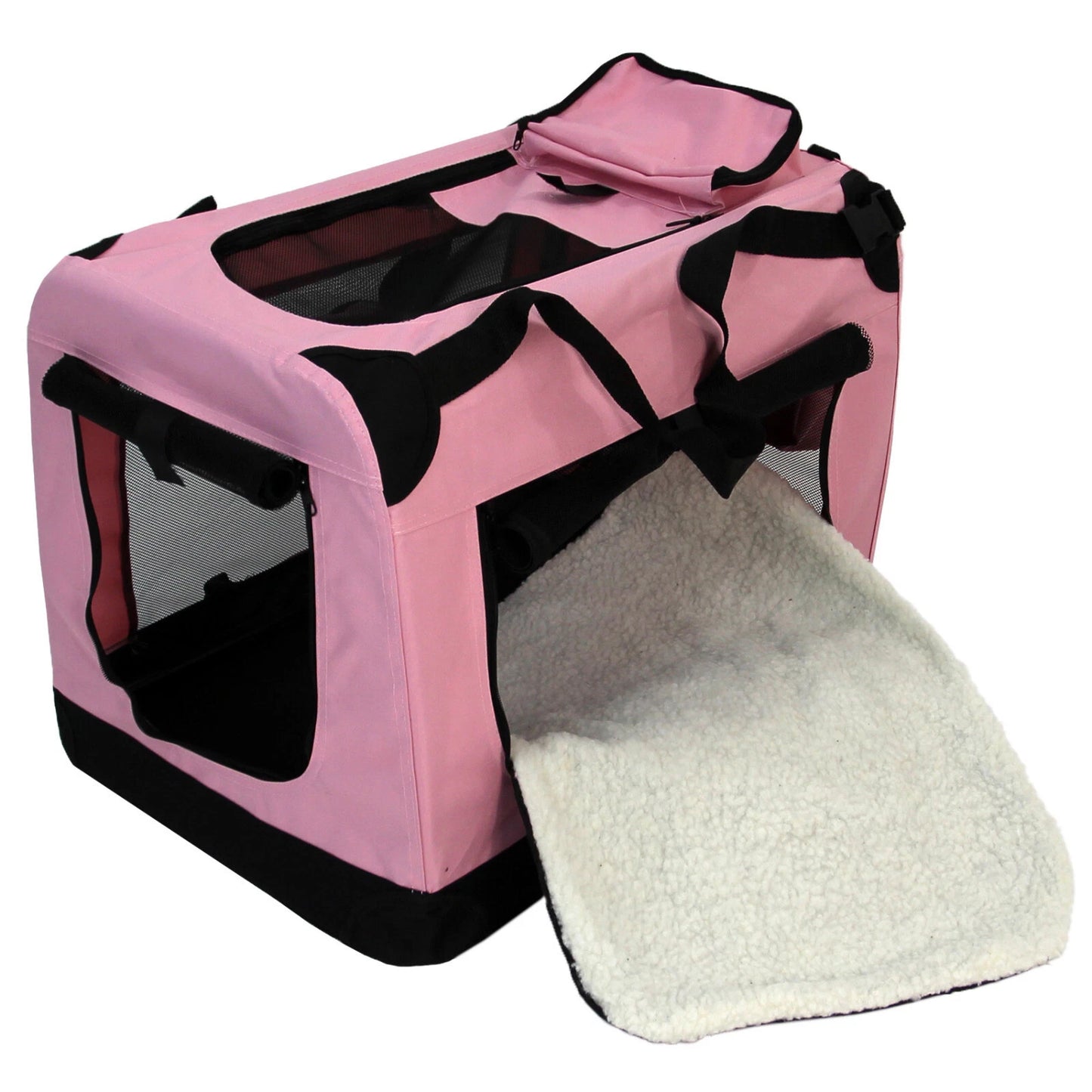 Fabric Dog Crate Cat Puppy Pet Carrier Travel Portable Kennel Cage House