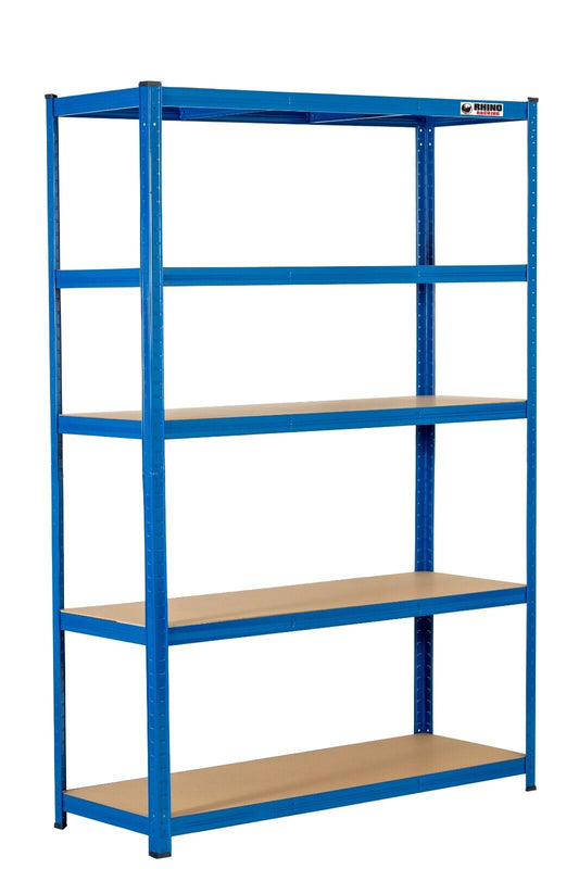 5 Tier Blue Metal Garage Shelving Unit 1000kg 180 x 120 x 45cm