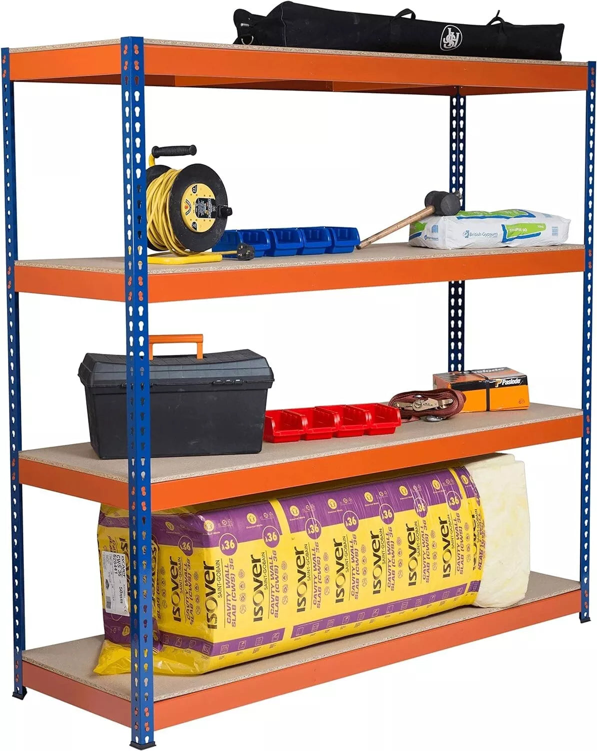 Industrial Heavy Duty Warehouse Racking Garage Shelving Storage Shelves Metal Shelf Unit 4 Tier