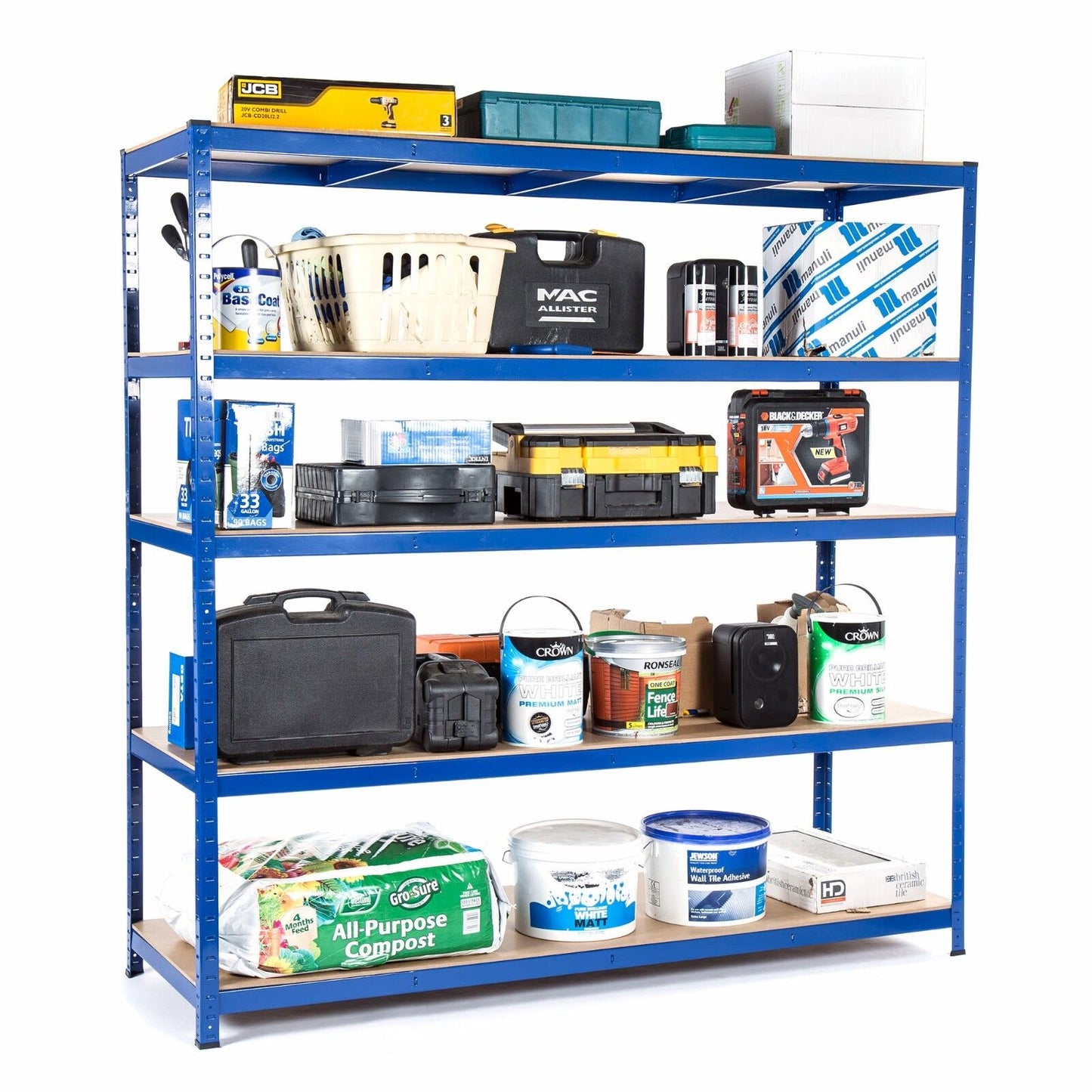 Heavy Duty Garage Racking Shelving Unit | 200KG UDL 1800mm x 1800mm x 600mm