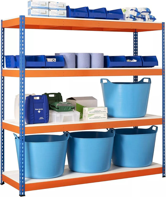 Industrial Heavy Duty Warehouse Racking Garage Shelving Storage Shelves Metal Shelf Unit 4 Tier