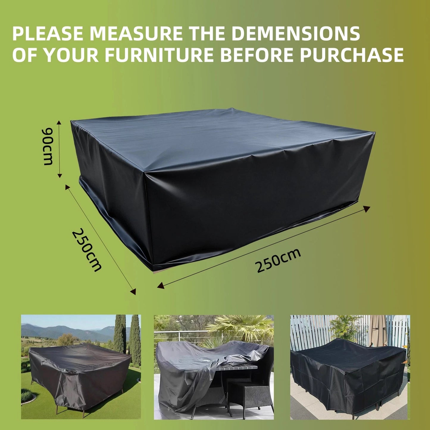 Garden Patio Furniture Cover Waterproof 420D Fabric Outdoor Sofa Furniture Cover