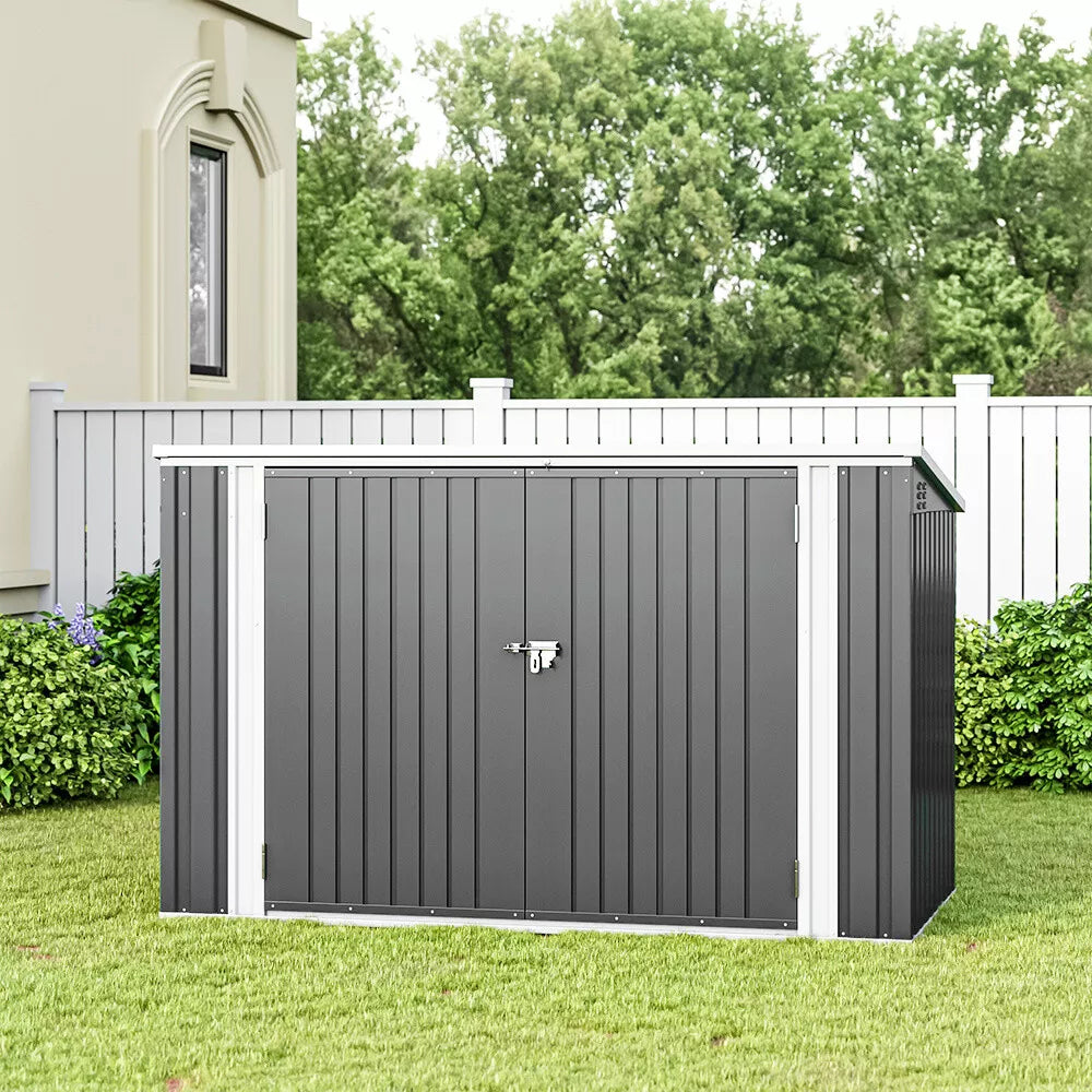 Large Garden Lockable Storage Bike Tool Sheds Box Outdoor Garbage Bin Shed XL