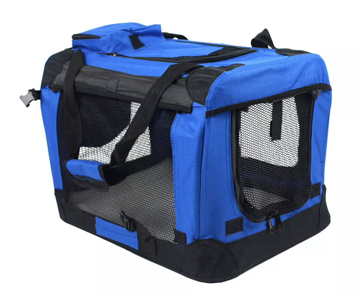 Fabric Dog Crate Cat Puppy Pet Carrier Travel Portable Kennel Cage House