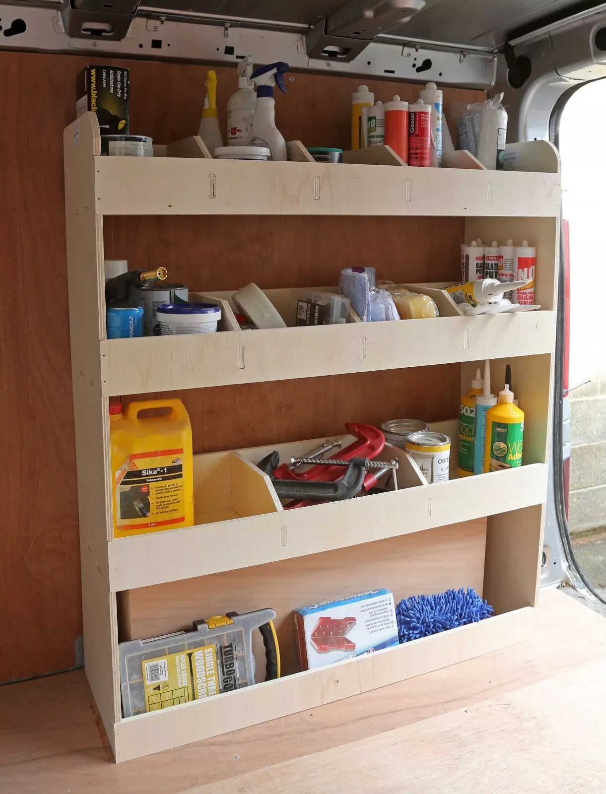 Vauxhall Vivaro LWB 2015-19 Van Racking Tool Storage Organiser Shelving OS Rear