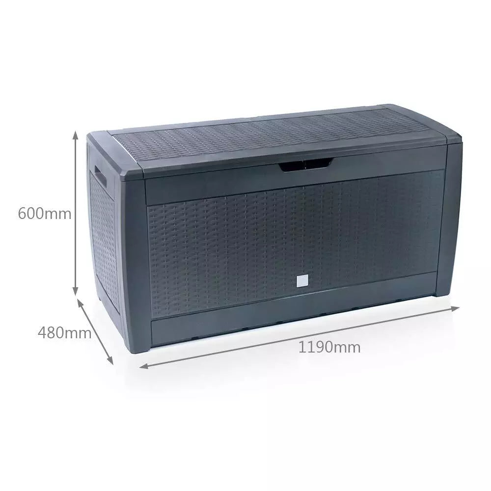 Outdoor Garden Storage Box 310L Plastic Anthracite