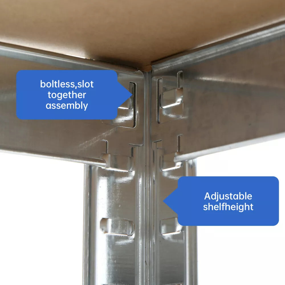 Silver 180X120X45CM Metal Shelving Units 5 Tiers Heavy Duty Steel Garage Shelving