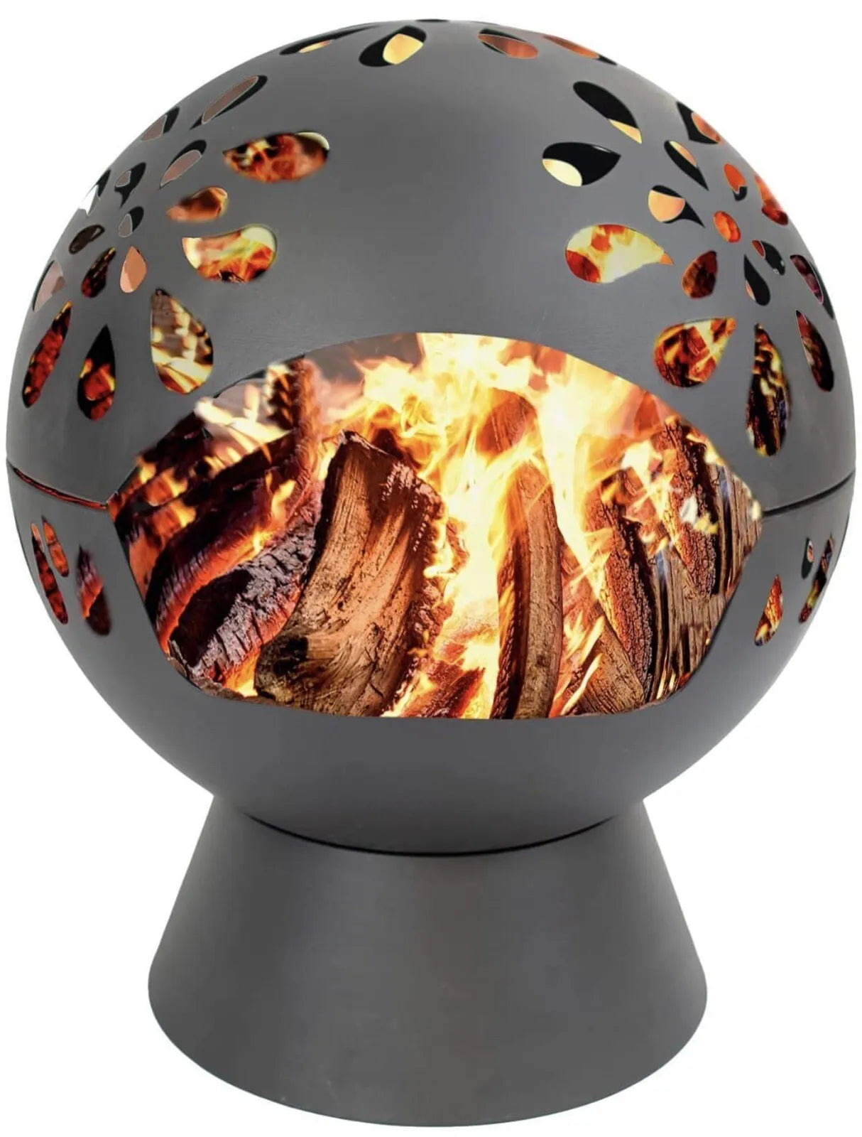 Fire Pit Globe Style Outdoor Garden Furniture Patio Heater Firepit Wood Burner