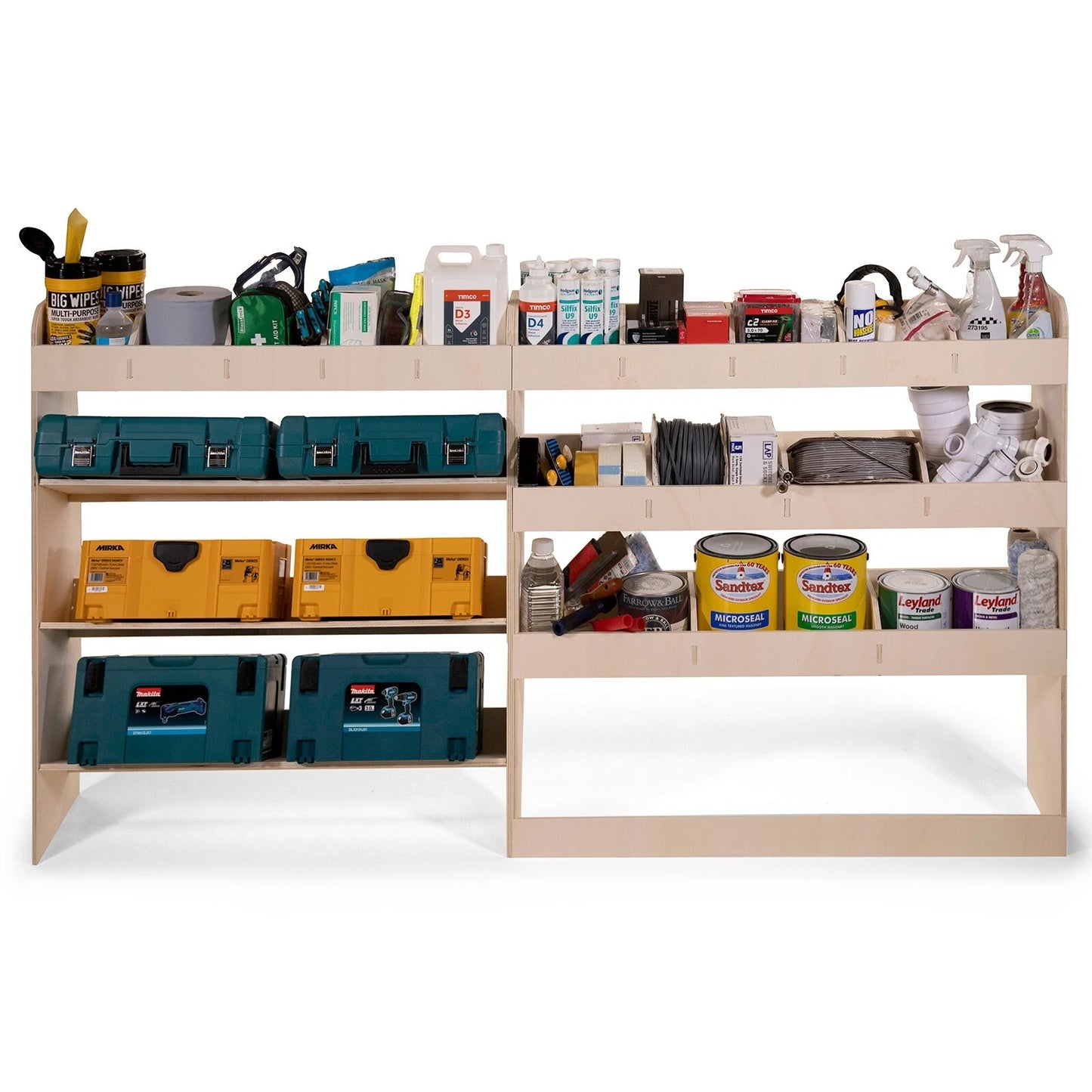 Vauxhall Vivaro 2019+ LWB Toolbox Storage DOUBLE Van Racking & Tool Organiser