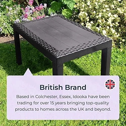 Garden Furniture Set Table Chairs 3 Piece Bistro Set Patio Outdoor Rattan Style