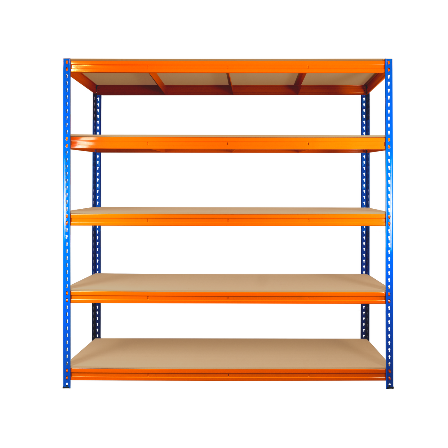 Industrial Warehouse Racking Garage Storage Workshop Shelves 180 x 180 x 45d cm Metal Shelving Units 1.2mm Thick Steel 350kg per Shelf