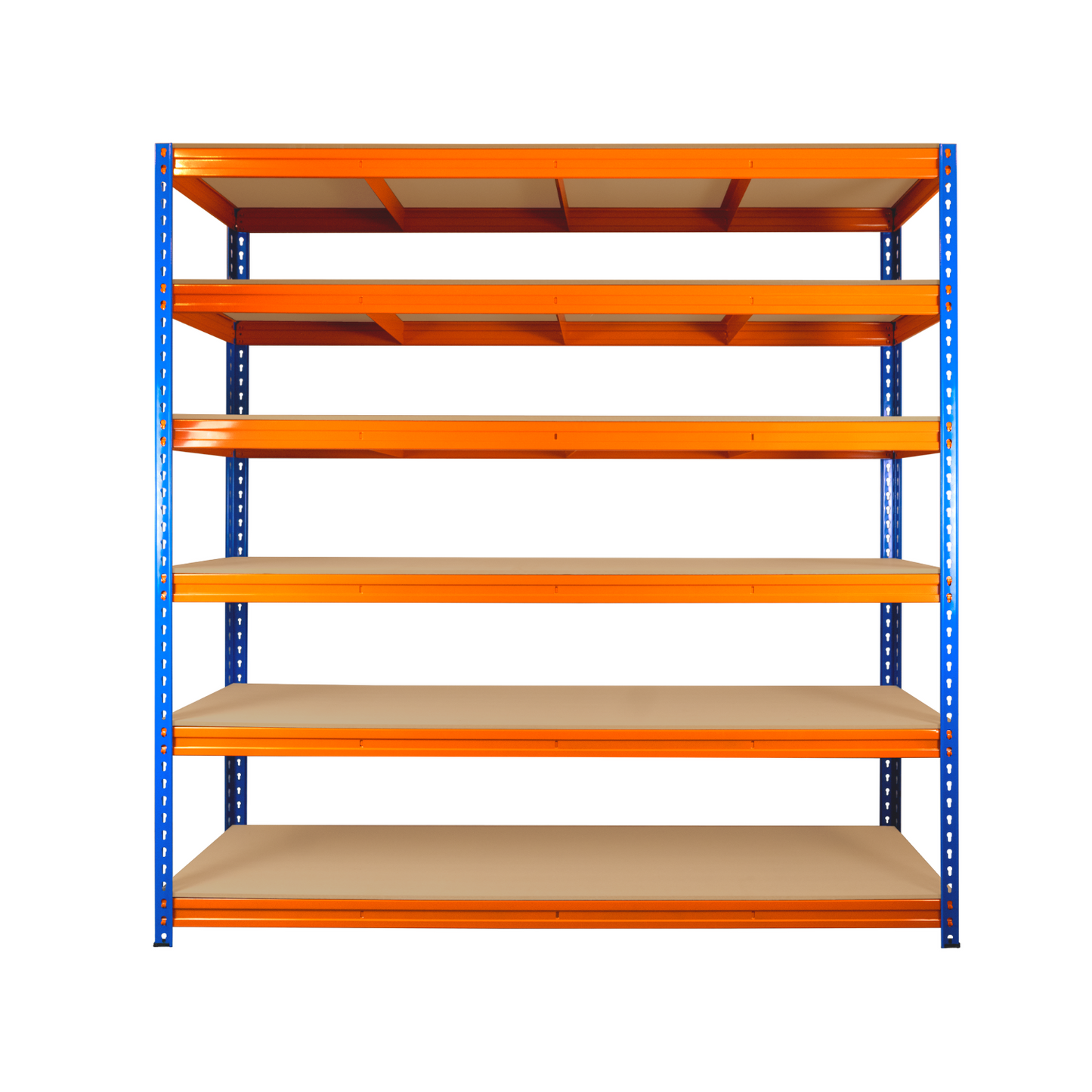 Industrial Warehouse Racking Garage Storage Workshop Shelves 180 x 180 x 45d cm Metal Shelving Units 1.2mm Thick Steel 350kg per Shelf