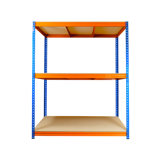 Industrial Warehouse Racking Garage Storage Workshop Shelves 180 x 150 x 60d cm Metal Shelving Units 1.2mm Thick Steel 350kg per Shelf